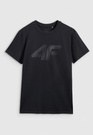Koszulka Męska 4F T-shirt Z Nadrukiem Regular Czarna 4FWMM00TTSHM2257
