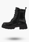 Buty Damskie BIG STAR Botki Skórzane Czarne Trapery OO274A255
