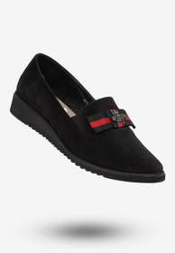 Mokasyny Damskie Buty Eleganckie Wygodne Czarne Goodin GD-FL325