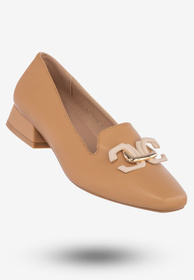 Półbuty Damskie Ekoskóra Buty Na Niskim Obcasie M.Daszyński Camel MR23110-2