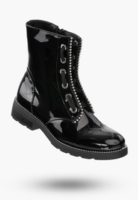 Buty Damskie Botki Czarne Trzewiki Na Zimę J20X2