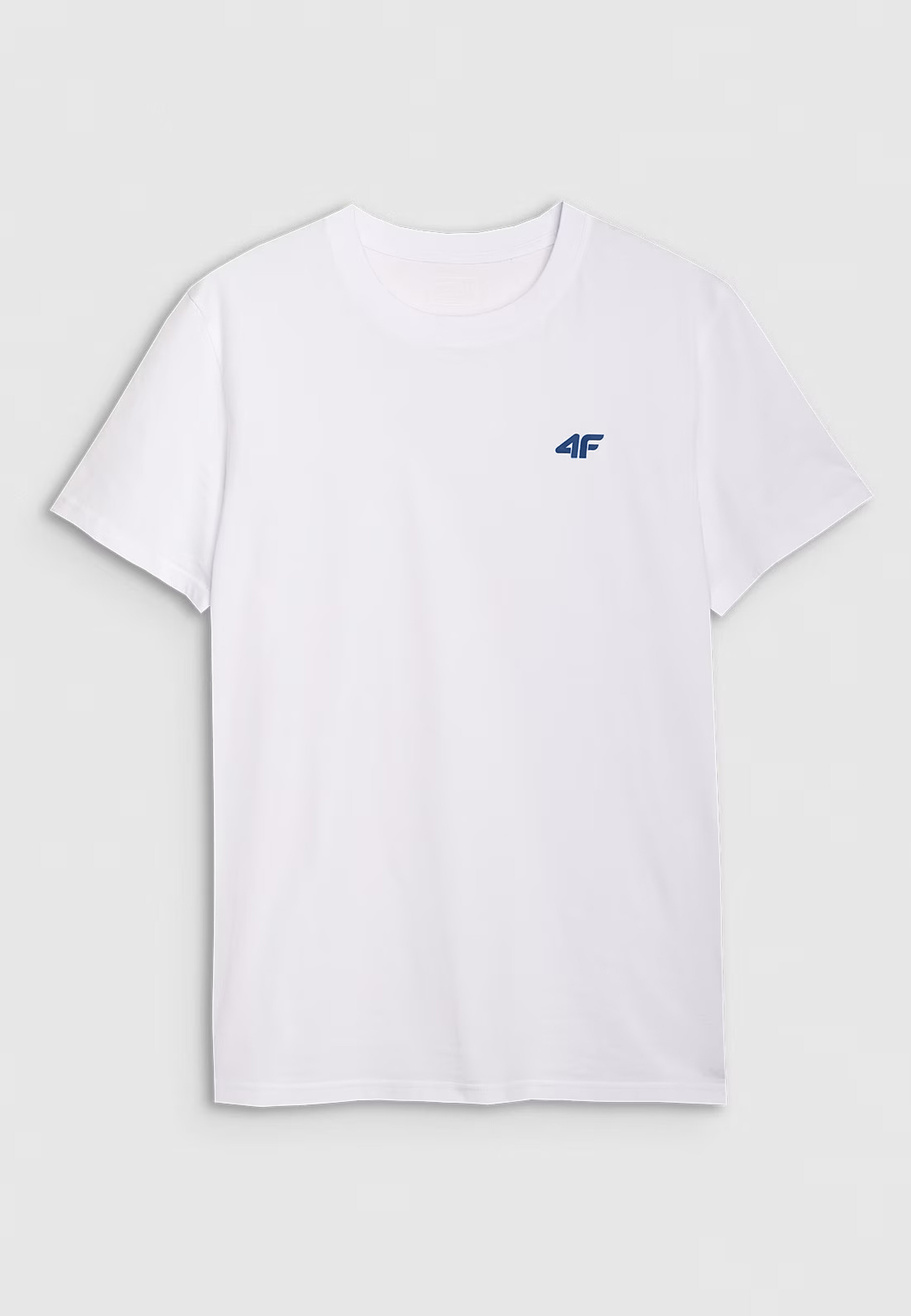 Koszulka Męska 4F Sportowy T-shirt Regular Biały 4FWSS24TTSHM1887