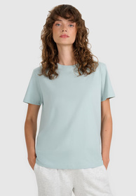 Koszulka Damska 4F T-shirt Regular Gładki Miętowy 4FWAW25TTSHF2970