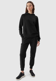 Spodnie Damskie Dresowe 4F Joggery Czarne 4FWSS24TTROF606