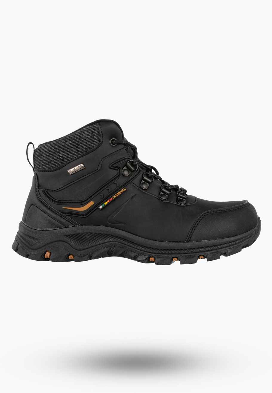 Buty Damskie Trekkingowe Sportowe Wysokie Za Kostkę Czarne Młodzieżowe