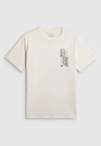 Koszulka Męska 4F Sportowa Bawełniana T-Shirt Regular Beżowy 4FWSS26TTSHM2665