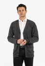 Sweter Męski Rozpinany Klasyczny Elegancki Wygodny Na Guziki Szary MUST