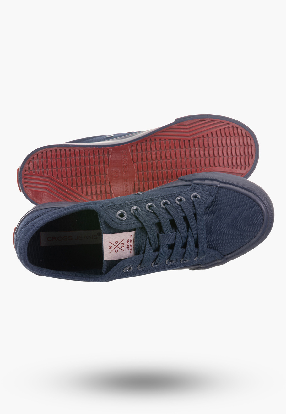 Buty Damskie Cross Jeans Trampki Granatowe JJ2R4051C