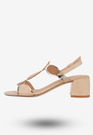 Sandały Damskie Buty Na Klocku Wiosna/Lato Casu Beżowe ER21X11