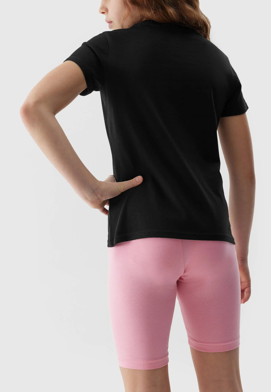 Legginsy Dziewczęce Kolarki 4F dzianinowe różowe 4FJWSS24TTIGF129