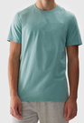 Koszulka Męska 4F Sportowy T-shirt Miętowy Regular TTSHM1155