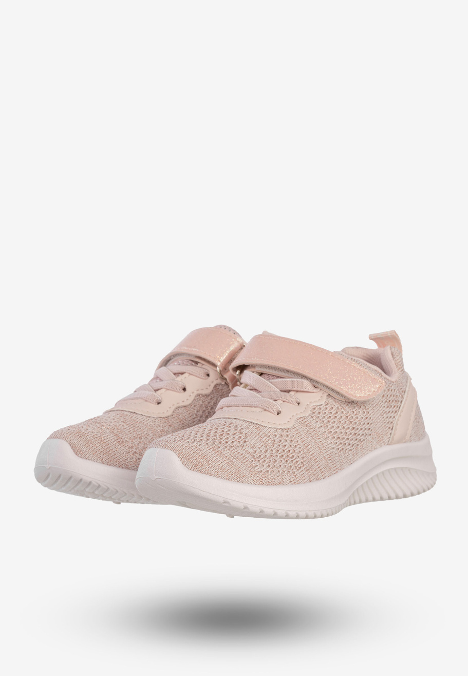 Sneakersy Dziecięce Na Rzepy Buty Sportowe Półbuty Pudrowy Róż Apawwa Z2405P