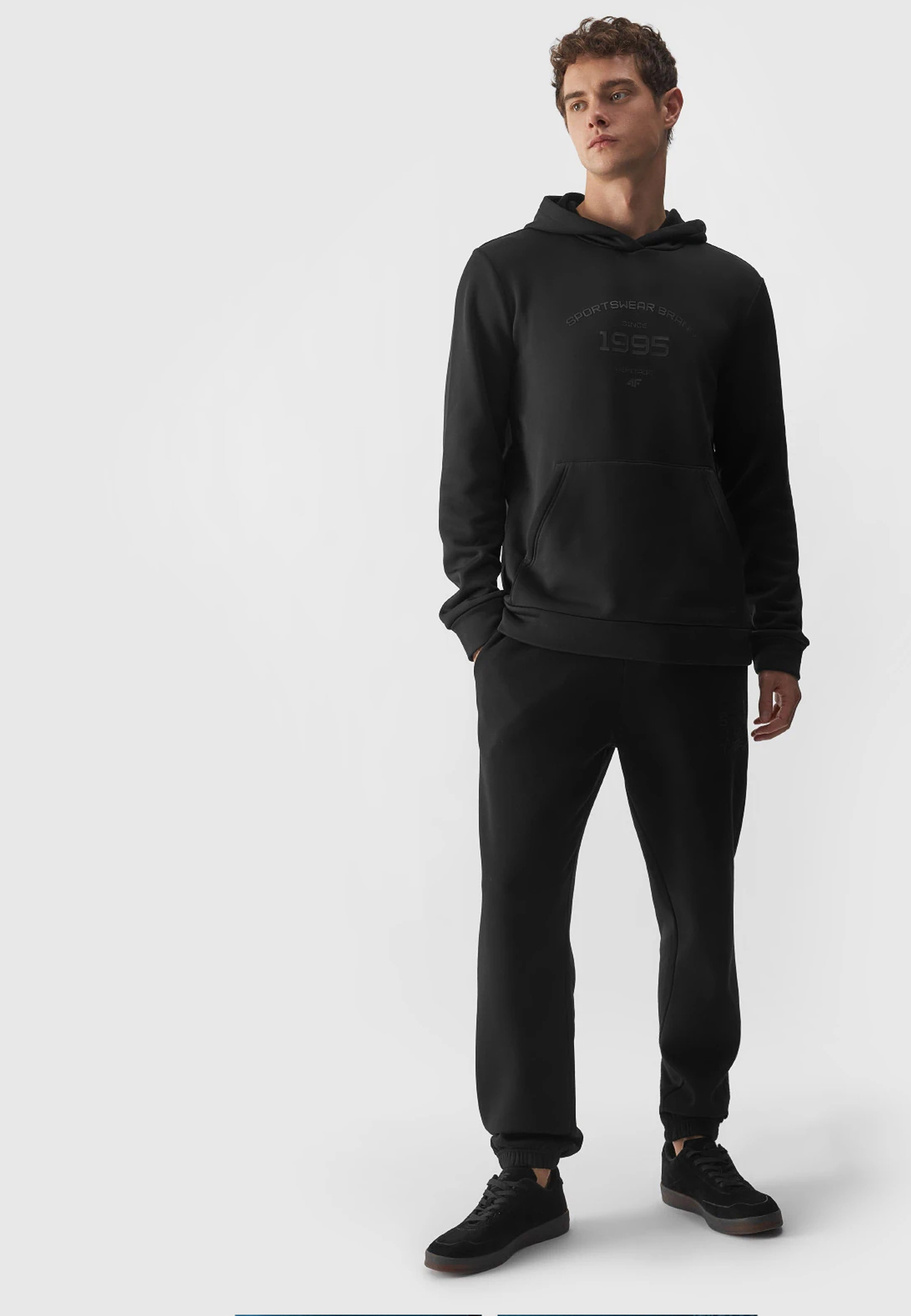 Bluza Męska 4F z kapturem Czarna Logo