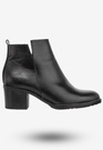 Botki Damskie Ekoskóra Buty Eleganckie Na Klocku Jezzi Czarne