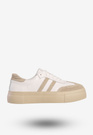 Sneakersy Damskie Skórzane Na Platformie Buty Sportowe Białe Filippo DP6841/25WH BE