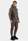 Komplet Dresowy Męski Ocieplany Bluza z kapturem Dresy Basic Khaki