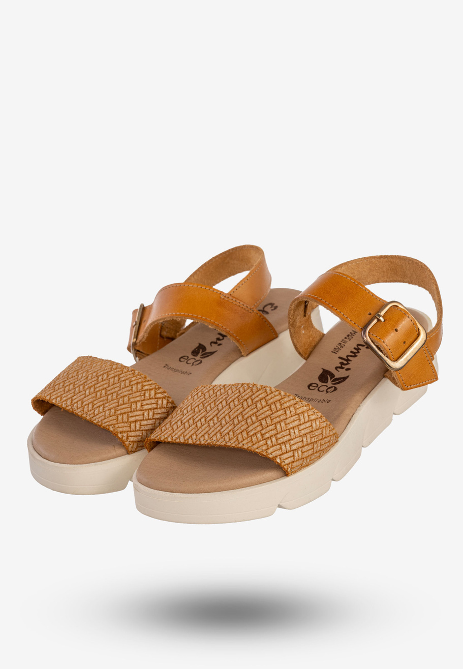 Sandały Damskie Skórzane Buty Letnie Casual Brązowe El Pimpi