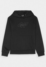Bluza Chłopięca 4F Z Kapturem Logo Czarna 4FJRAW24TSWSM1828