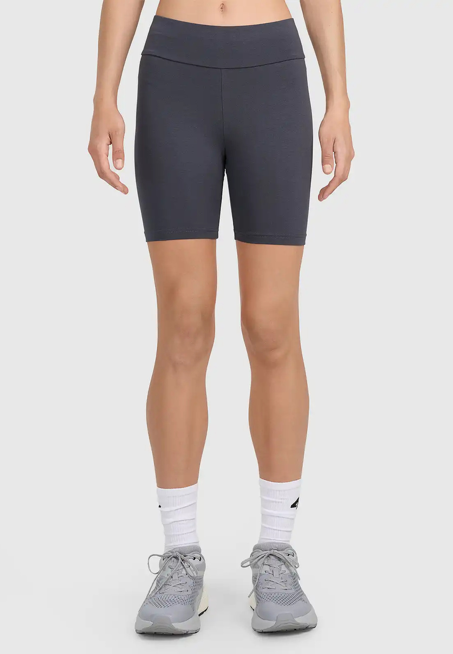 Legginsy Damskie Krótkie 4F Sportowe Spodenki Basic Grafitowe 4FWMM00TSTIF031