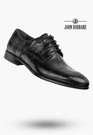 Buty Wizytowe Męskie Skórzane Eleganckie Półbuty JOHN DOUBARE Czarne