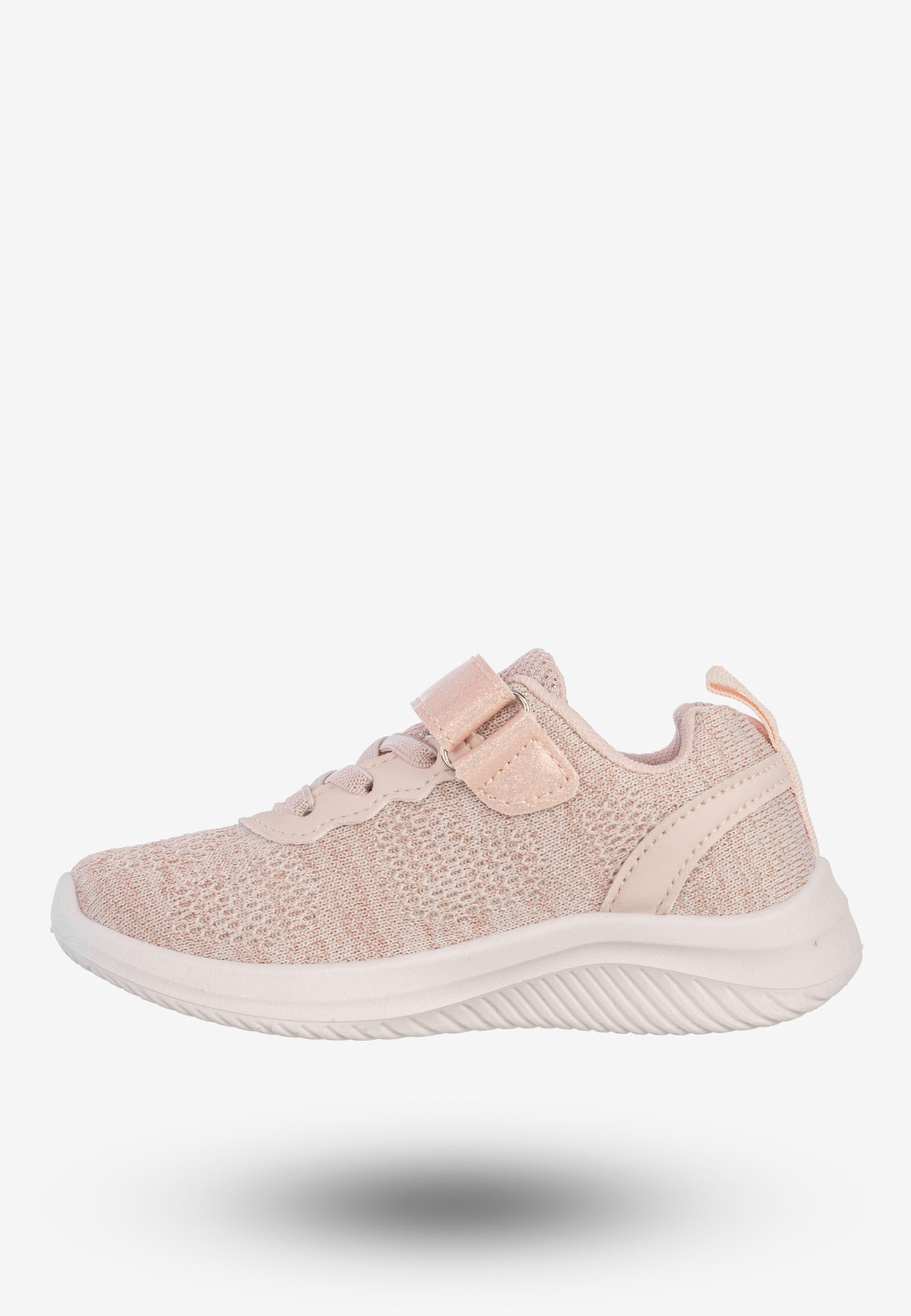 Sneakersy Dziecięce Na Rzepy Buty Sportowe Półbuty Pudrowy Róż Apawwa Z2405P