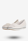 Baleriny Damskie Buty Wsuwane Półbuty Casual Białe News 8TX02-0266