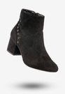 Botki Damskie Zimowe Buty Na Klocku Goodin Czarne GD-BM-79