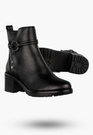 Botki Damskie Buty Na Obcasie Eleganckie Ocieplane Na Zimę Czarne Potocki 25-12527BK