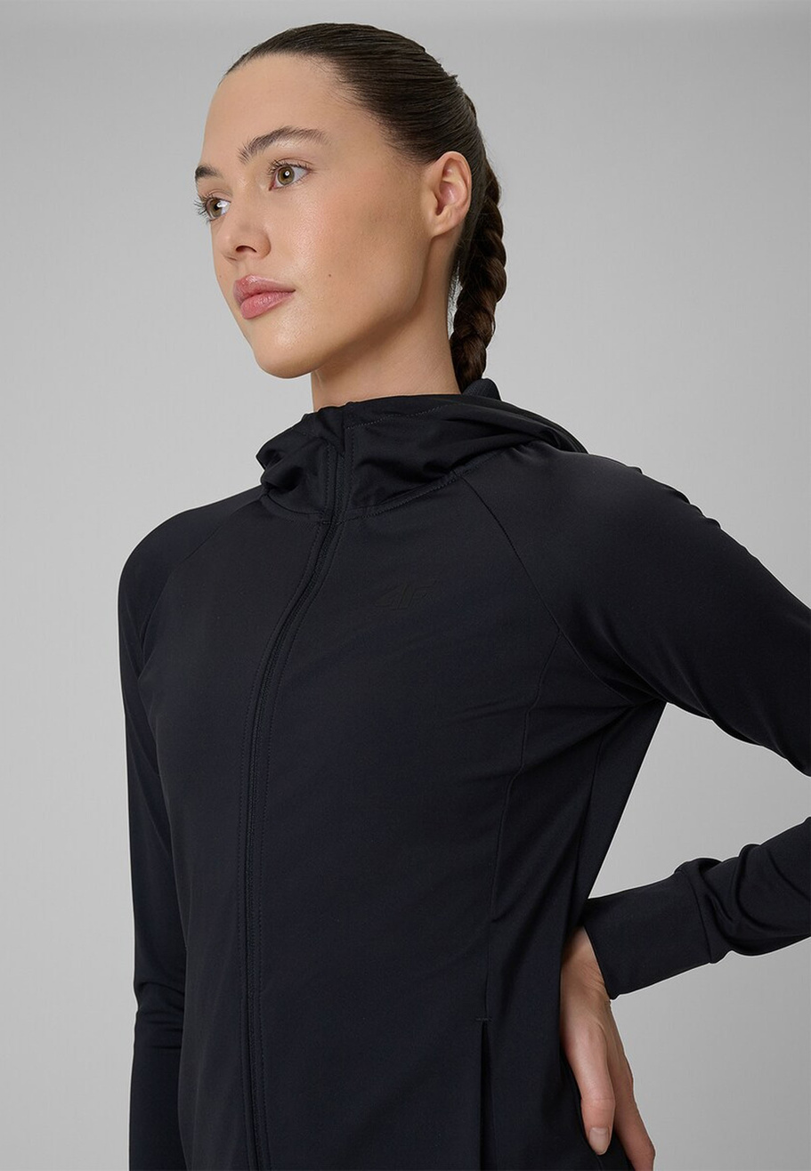 Bluza Damska 4F Sportowa Rozpinana Szybkoschnąca Treningowa Czarna 4FWSS26TFSWF656