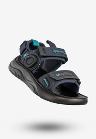 Sandały Chłopięce Buty Na Rzepy Letnie Świecące Granatowe Apawwa Z2422P