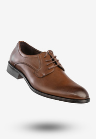 Półbuty Wizytowe Męskie Ekoskóra Buty Eleganckie Unisoft Brown 23MN26-4100