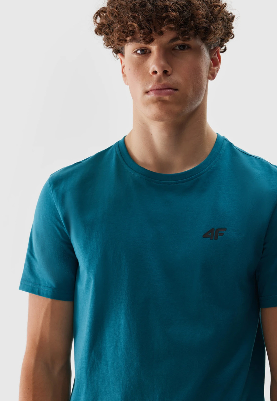 Koszulka Męska 4F Sportowy T-shirt Zielony Regular TTSHM1154