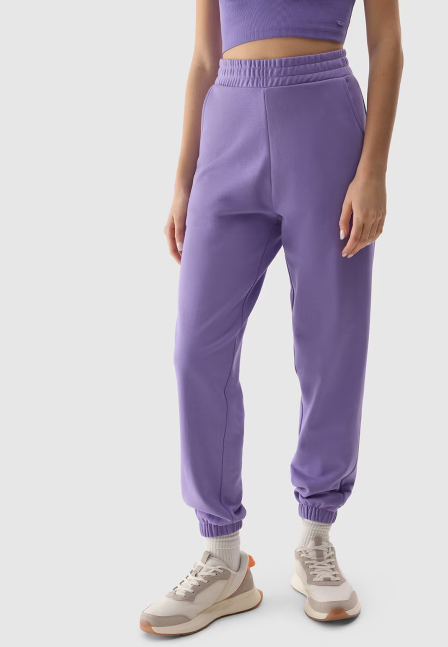 Spodnie Damskie 4F Joggery Dresowe Fioletowe 4FRSS24TTROF1054
