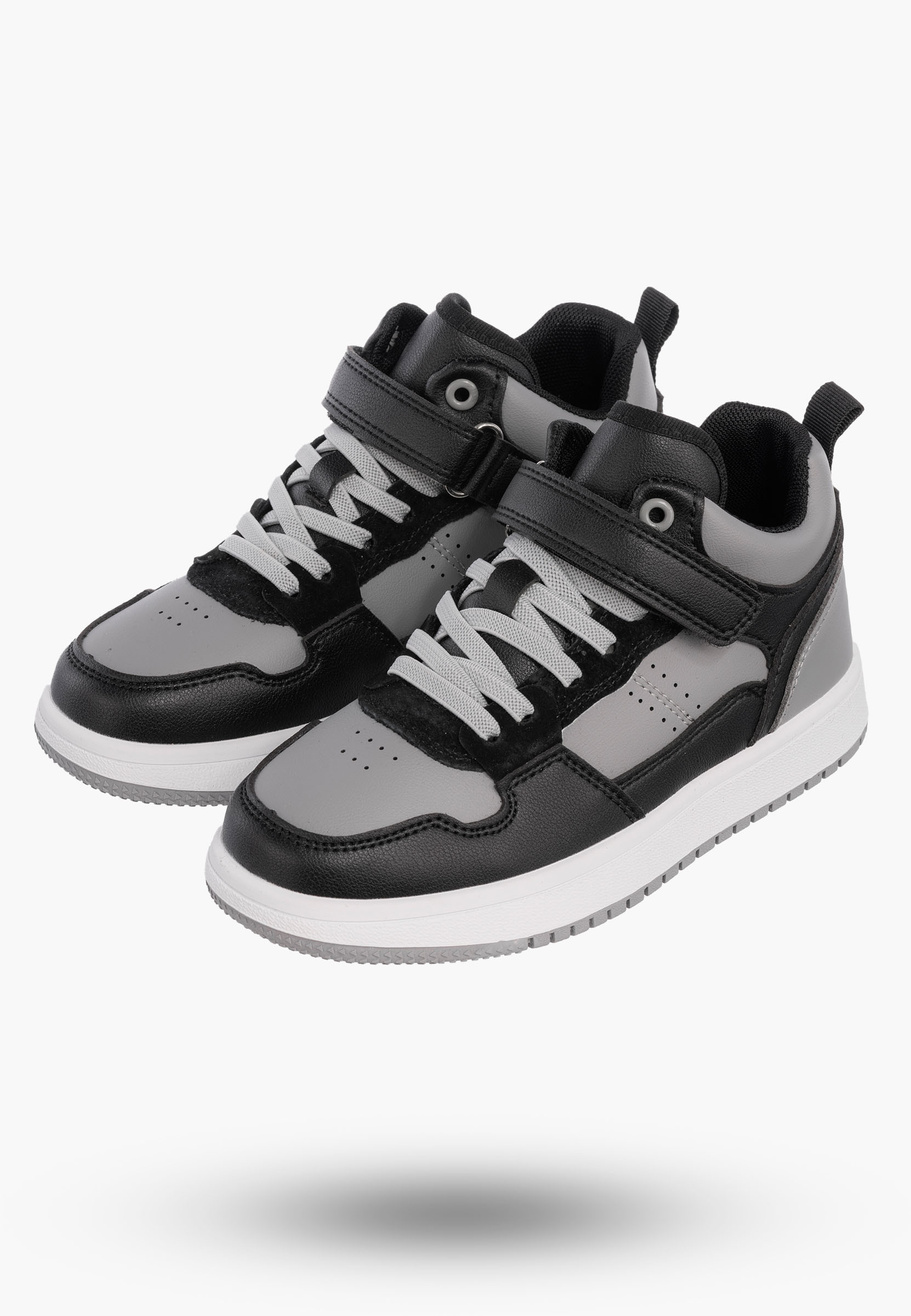 Buty Chłopięce Sneakersy Szare Na Rzepy Sportowe Za kostkę TC819