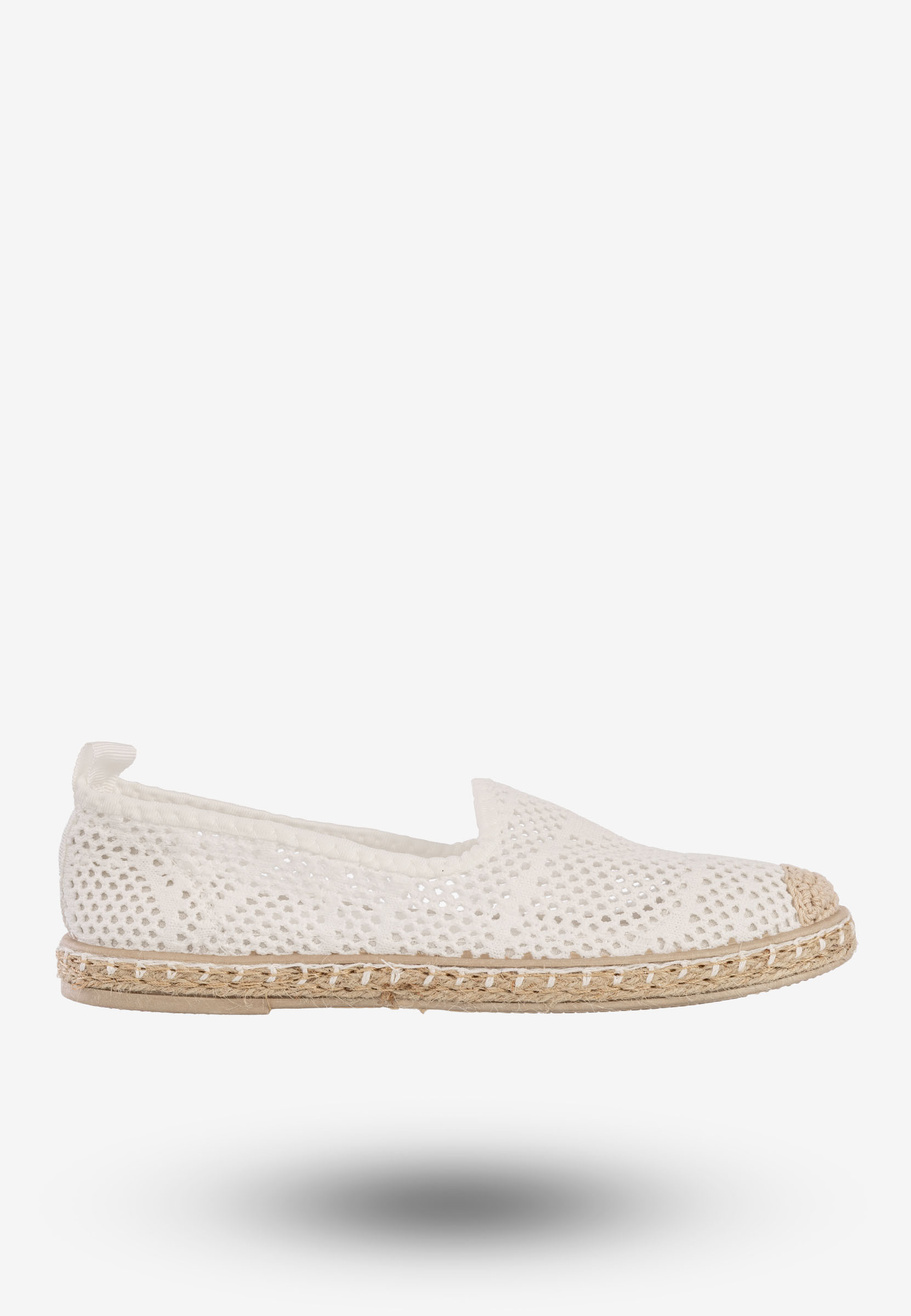 Espadryle Damskie Ażurowe Buty Casual Półbuty Letnie Białe DD3012-2A