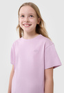 Koszulka Dziewczęca 4F T-shirt Oversize Z Logo Jasny Róż 4FJWSS25TTSHF2326