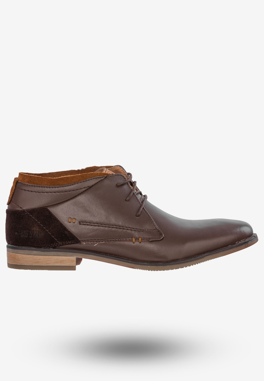 Półbuty Wizytowe Męskie Buty Eleganckie BIG STAR Brązowe T174047