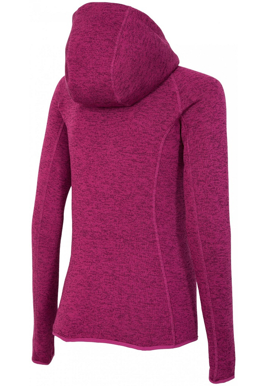 Bluza Damska 4F Sportowa Rozpinana Z Kapturem Fioletowa H4Z17-PLD002