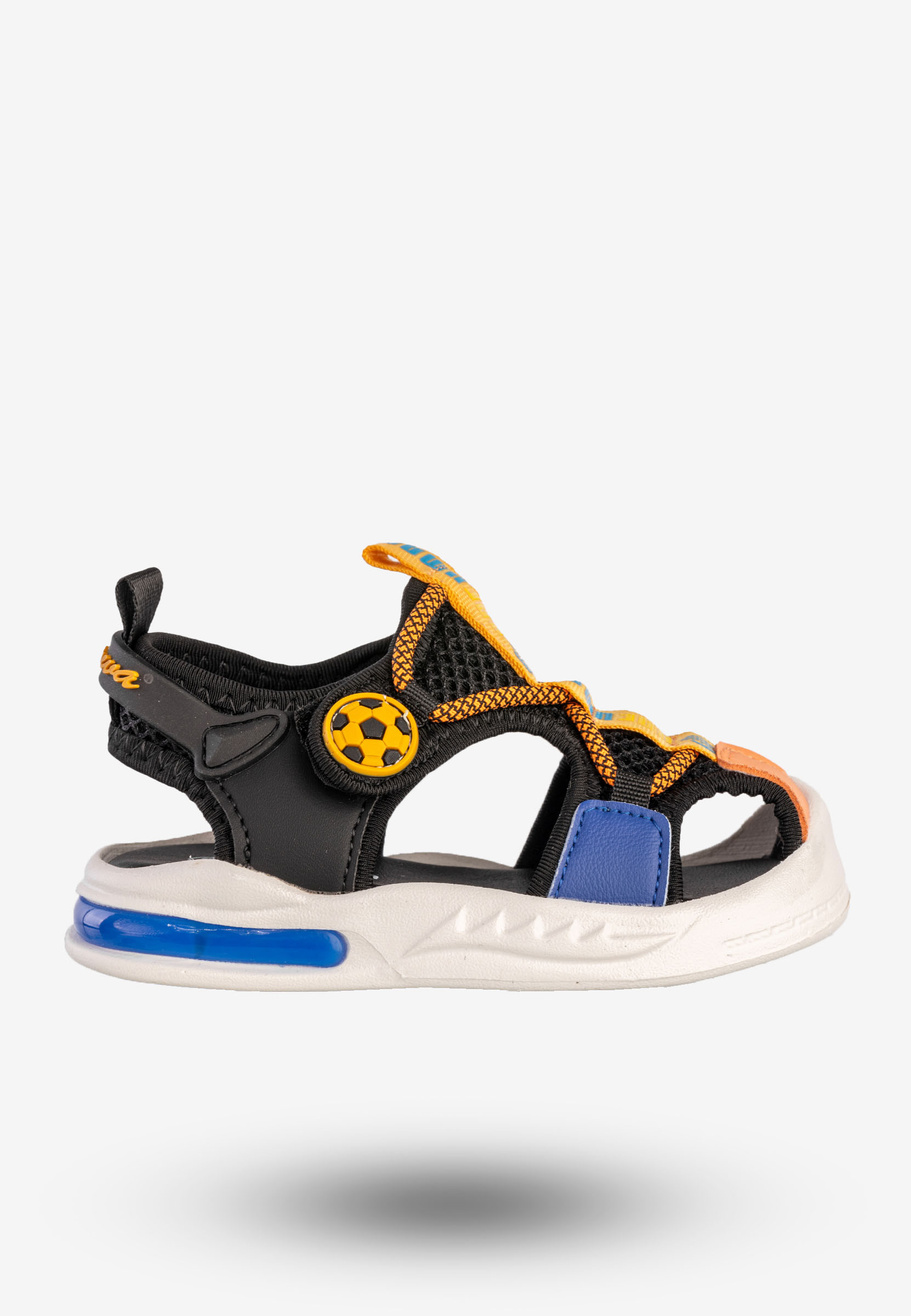 Sandały Chłopięce Buty Letnie Na Rzepy Wygodne Czarne Apawwa TX342