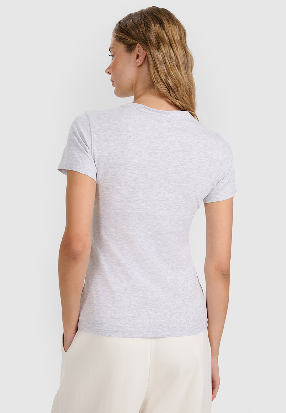 Koszulka Damska 4F T-shirt Slim Fit Sportowy Szary 4FWMM00TTSHF2255