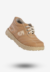 Półbuty Dziecięce Ekoskóra Buty Sznurowane Camel Haker FQ104-1