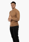 Sweter Męski Elegancki Klasyczny Basic Camel S-C-1-2024