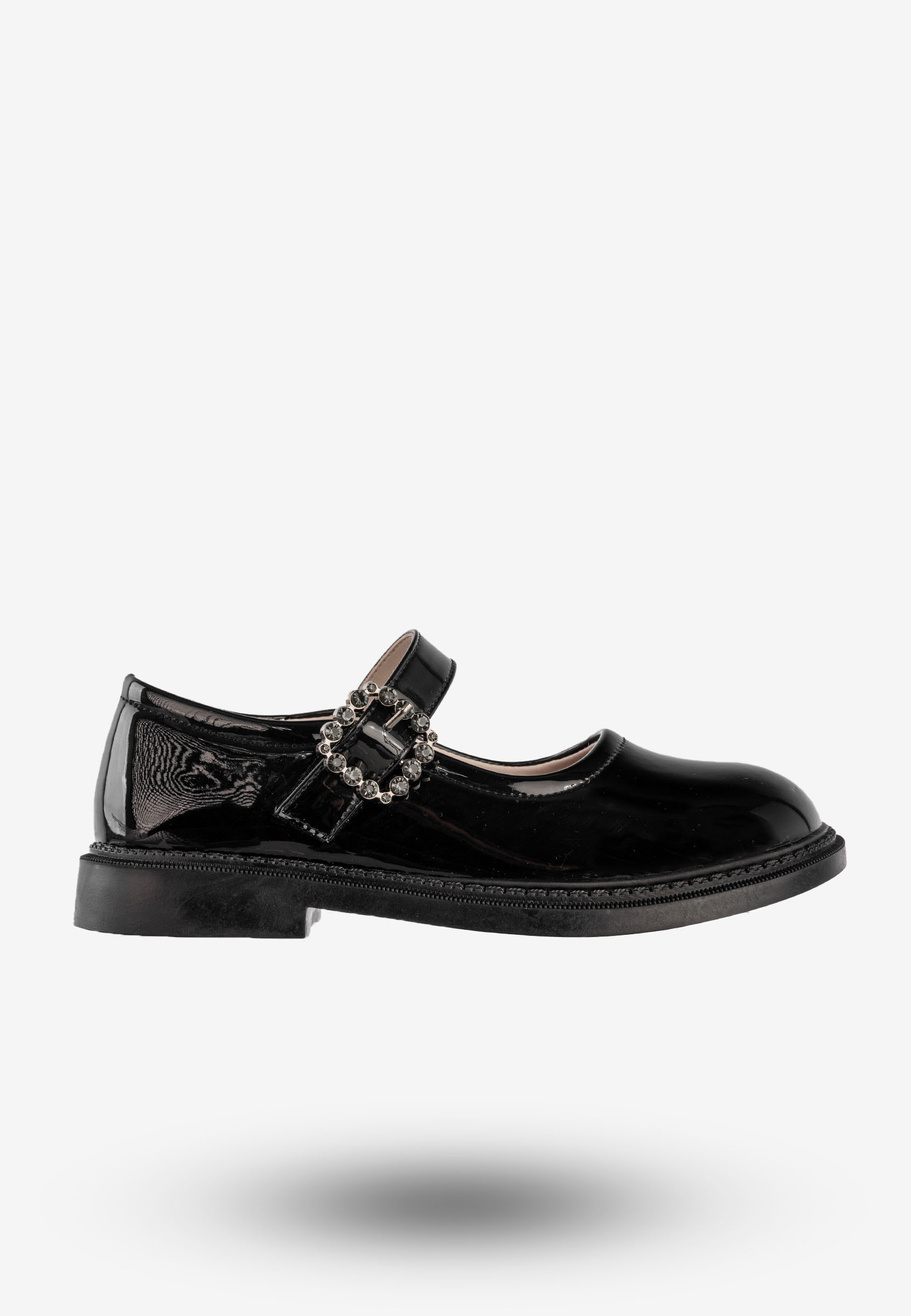 Półbuty Dziewczęce Ekoskóra Eleganckie Buty Czarne Apawwa MC285