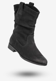Botki Damskie Ekoskóra Buty Na Płaskim Obcasie Sergio Leone Czarne 22603