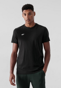 Koszulka Męska 4F T-shirt Z Logo Regular Czarny NOSH4-TSM003B