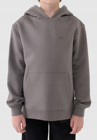 Bluza Chłopięca 4F Dresowa z Kapturem Basic Antracyt 4FJWAW25TSWSM1945