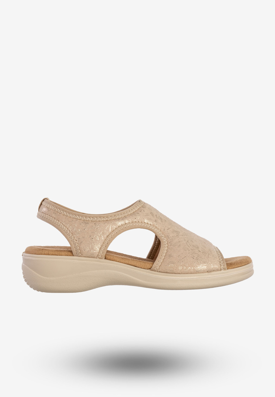 Sandały Damskie Buty Wsuwane Wygodne Na Wiosnę Lato Złote Potocki 25-24306GD