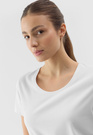 Koszulka Damska 4F T-shirt Regular Basic Casual Bawełna Biała 4FRSS24TTSHF2049