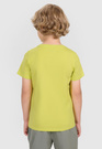 Koszulka Chłopięca 4F T-shirt Z Logo Ciemny Limonkowy 4FJWAW25TTSHM2417