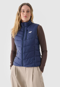 Kurtka Damska 4F Sportowa Kamizelka Granatowa 4FSSS24TDJAF491